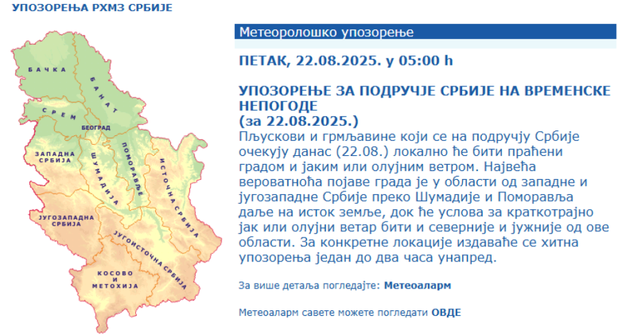 Građani Srbije upozoreni; Popaljeni alarmi, stiže snažno nevreme FOTO