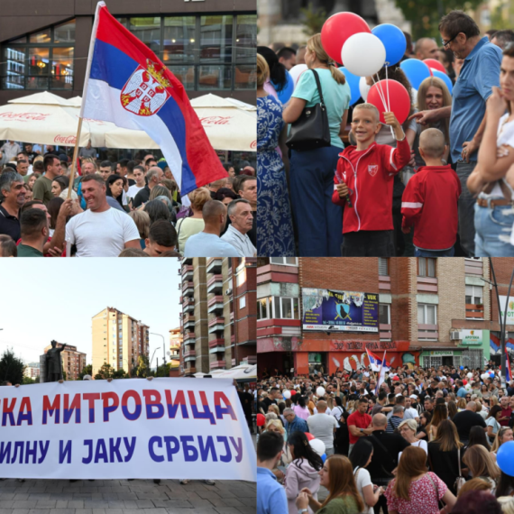Kosovska Mitrovica na nogama: "Želimo stabilnu i jaku Srbiju" FOTO