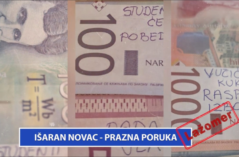 "Lažomer": Išaran novac - prazna poruka VIDEO