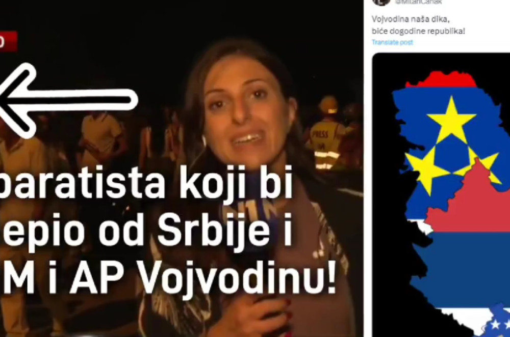 Blokadere u Novom Sadu predvodi sin Nenada Čanka: Otcepljenje Vojvodine i KiM glavni cilj VIDEO