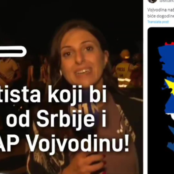 Blokadere u Novom Sadu predvodi sin Nenada Čanka: Otcepljenje Vojvodine i KiM glavni cilj VIDEO