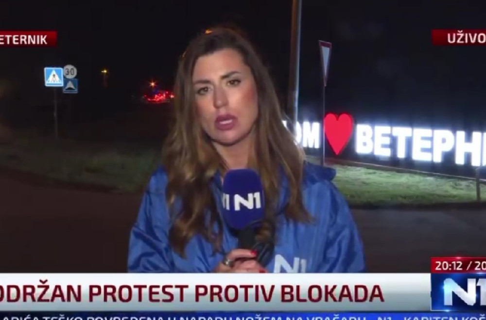 Reporterka N1 priznala: Vidimo dugačku kolonu građana koji se protive blokadama i u Boleču VIDEO