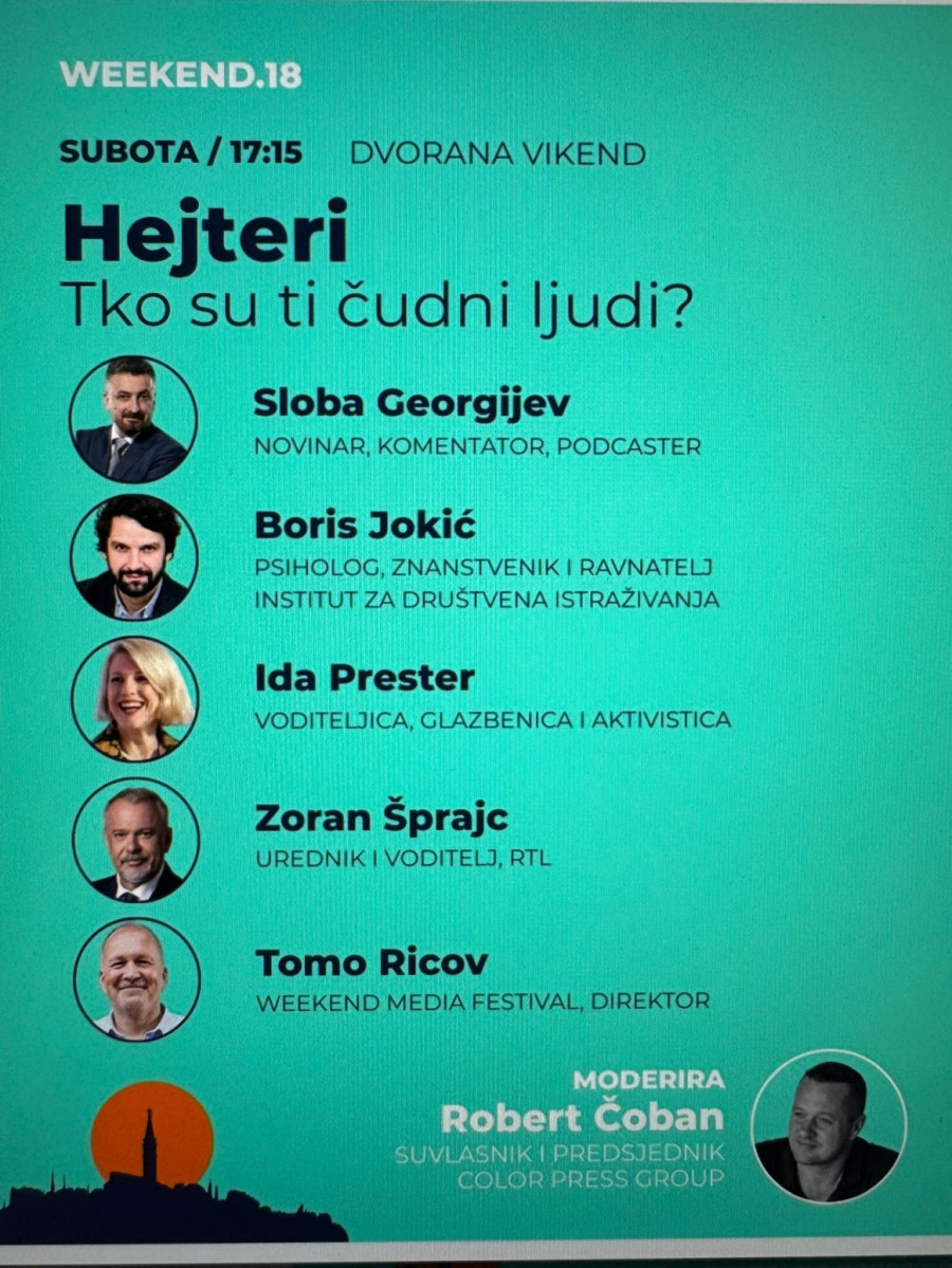 Gruhonjić i Popović u Šibeniku objašnjavaju kako su Srbi genocidni, a Georgijev se brčka i pljuje po Srbiji