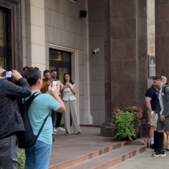 Srbija stigla u Rigu VIDEO