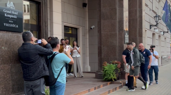 Srbija stigla u Rigu VIDEO