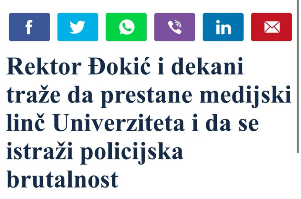 Uništili dostojanstvo fakulteta, sada pametuju i traže mir