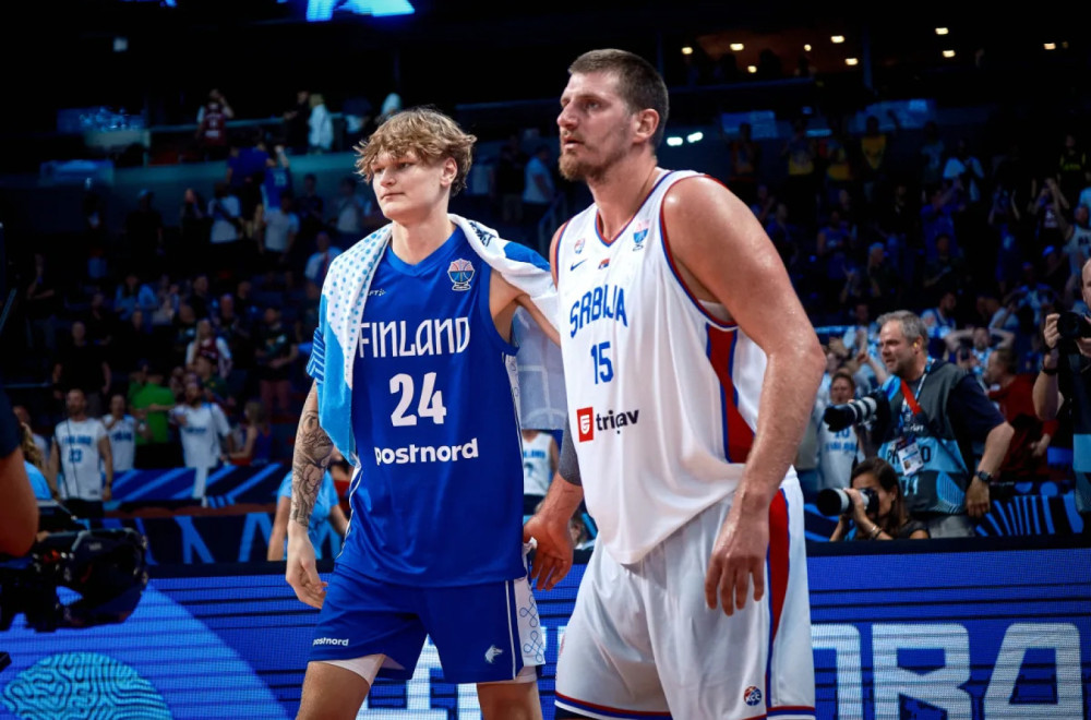 Mladi Finac opalio trojku preko Jokića, pa poručio: "Pobedili smo Srbiju, ali nećemo da stanemo"