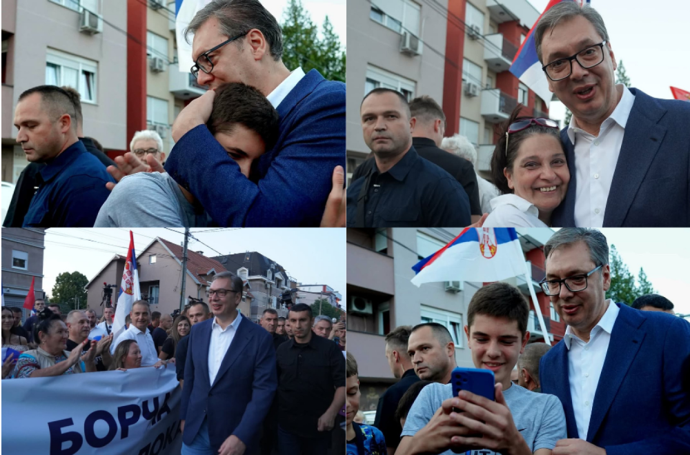 Vučić sa građanima u Borči: Ujedinjeni sve možemo da prevaziđemo; Hvala što čuvate i volite Srbiju! FOTO/VIDEO