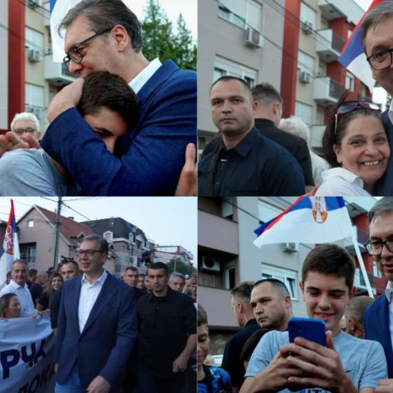 Vučić sa građanima u Borči: Ujedinjeni sve možemo da prevaziđemo; Hvala što čuvate i volite Srbiju! FOTO/VIDEO
