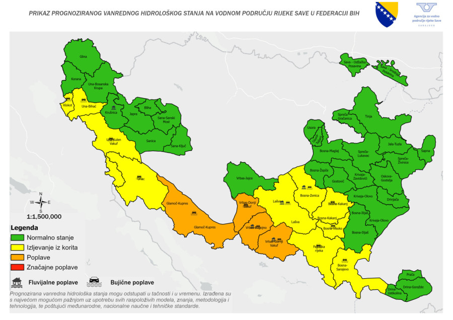 Izdato upozorenje za poplave u komšiluku; Građanima rečeno: Budite oprezni MAPA