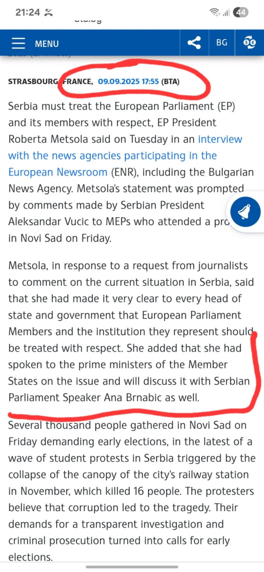 Borko Stefanović širi laži: Tvrdi da Metsola nije znala da je Brnabić tu, a susret najavljen još pre tri dana