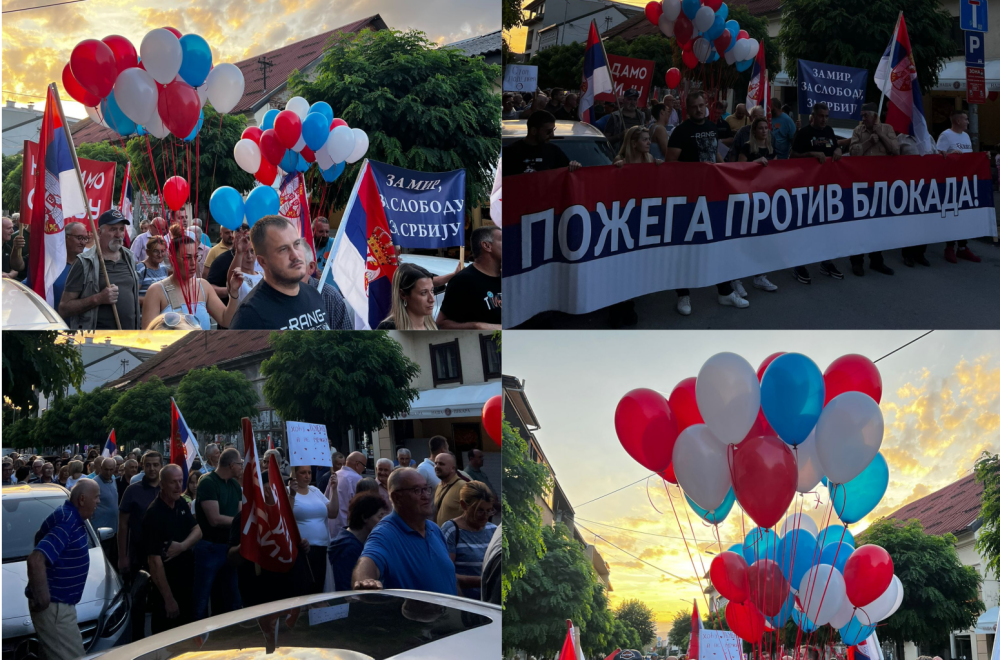 Požega protiv blokada: Za mir, za slobodu, za Srbiju FOTO