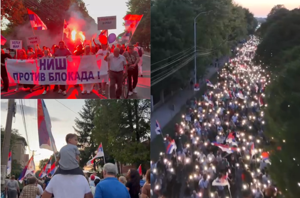 Veliki broj građana na ulicama Niša; Ljudima je dosta terora i nasilja FOTO/VIDEO