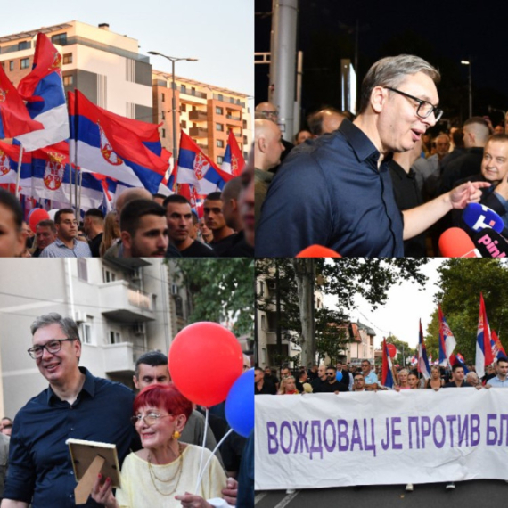 Na Voždovcu više od 20.000 ljudi; Vučić: Zar niste ponosni na ove ljude, ovolika kolona bez ijednog incidenta