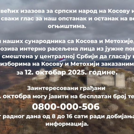 Republika Srbija pozvala interno raseljene da glasaju na izborima u AP Kosovu i Metohiji FOTO/VIDEO
