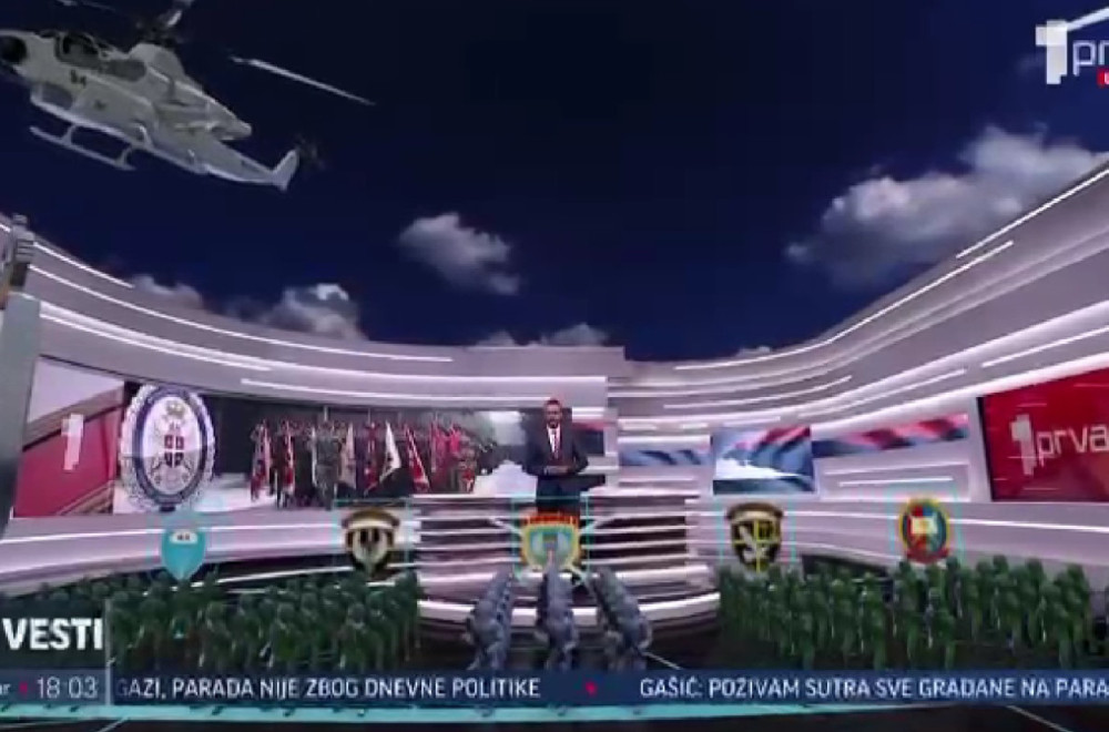 TV Prva podiže lestvicu: Najmodernija AG tehnologija u predstavljanju vojne parade VIDEO