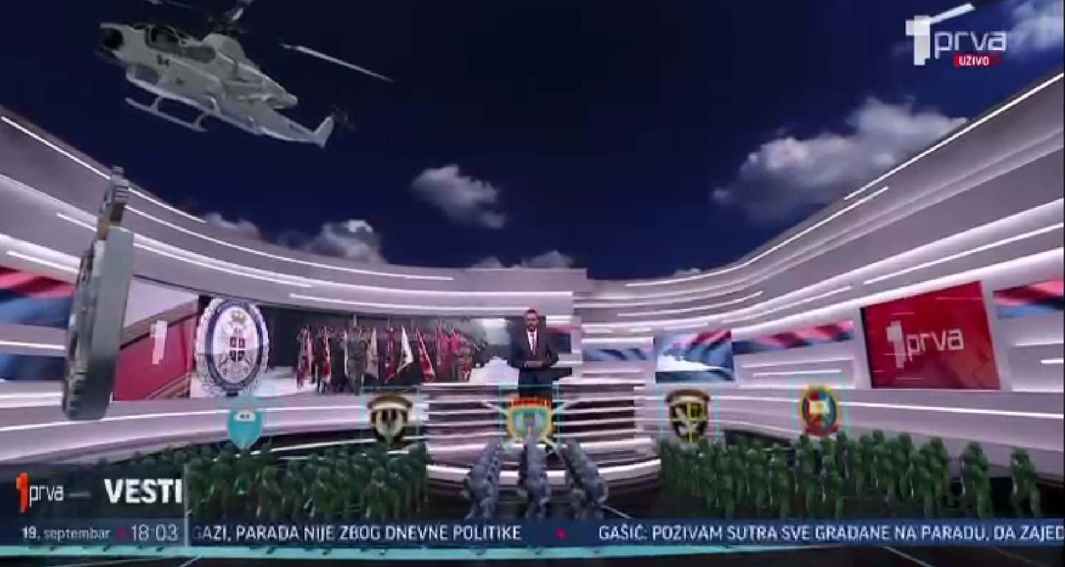 TV Prva još jednom pomera granice, novi vizuelni efekti povodom vojne parade