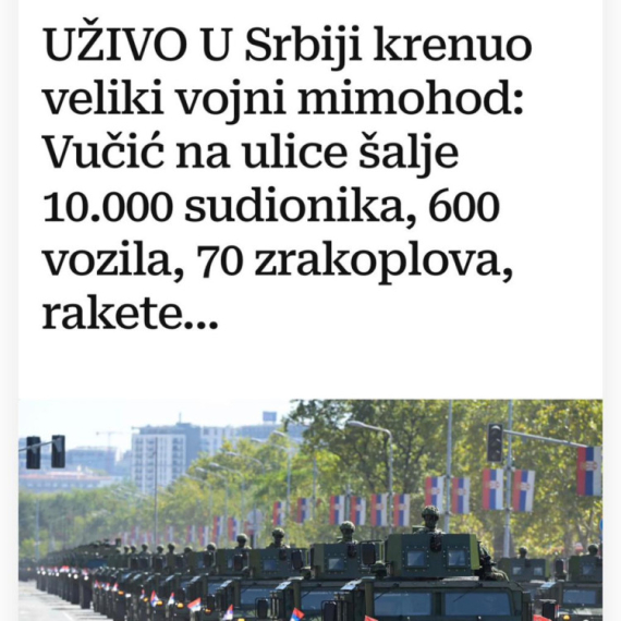Mediji u Hrvatskoj uživo prenosili paradu iz Beograda: Vučić digao vojsku iz pepela i stvorio regionalnu silu