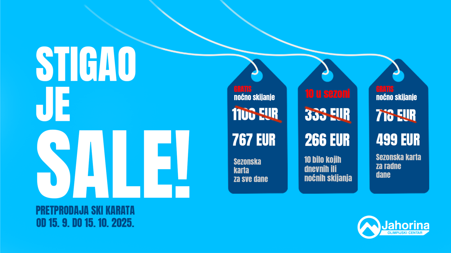 Stigao je SALE: Na Jahorini počela pretprodaja ski-karata uz velike popuste