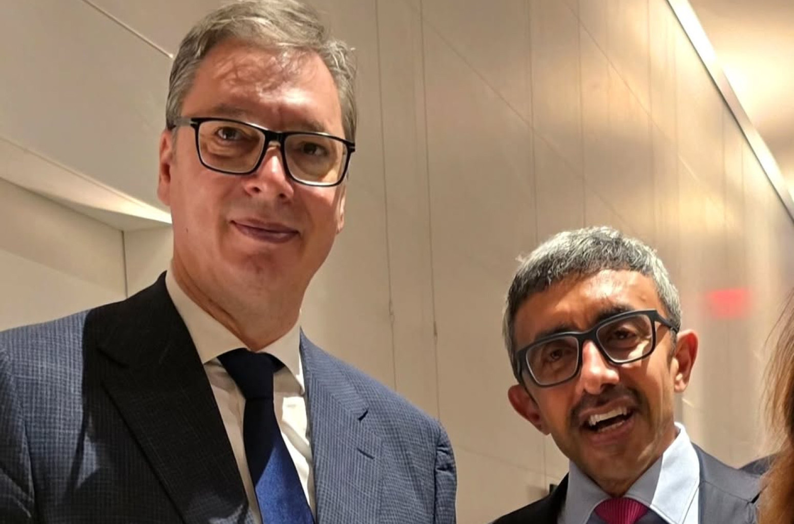 Vučić sa šeikom Abdulom bin Zajedom al Nahjanom u Njujorku: Saradnja zasnovana na poverenju i poštovanju FOTO