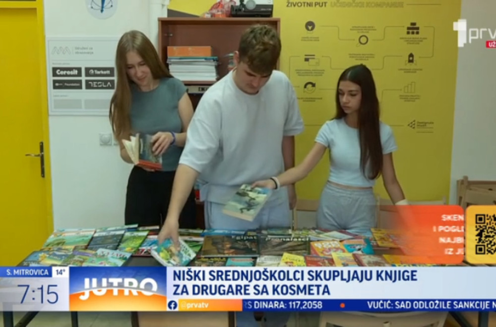 Srednjoškolci iz Niša organizovali akciju prikupljanja knjiga VIDEO
