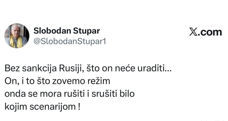 Ideolog blokadera poručio: Ako Vučić ne uvede sankcije Rusiji treba ga srušiti po cenu građanskog rata! FOTO