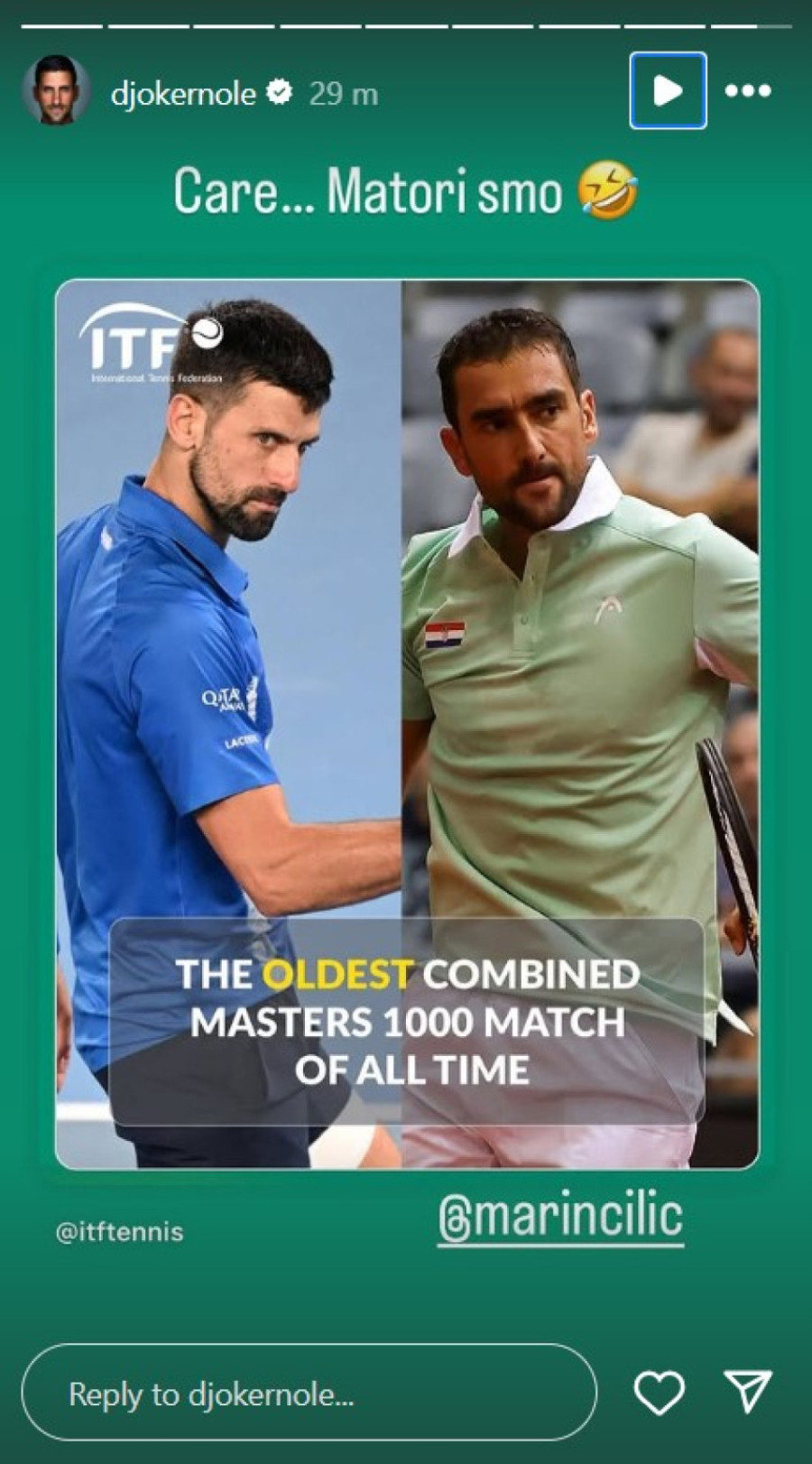 Đoković ponovo ispisao istoriju, pa Hrvatu poslao poruku u tri reči! FOTO