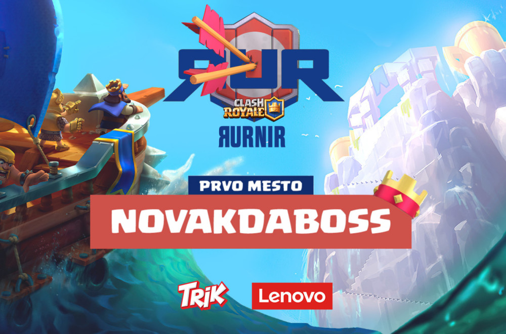 Ubedljiv do samog kraja: NovakDaBoss trijumfovao na RUR Clash Royale turniru!