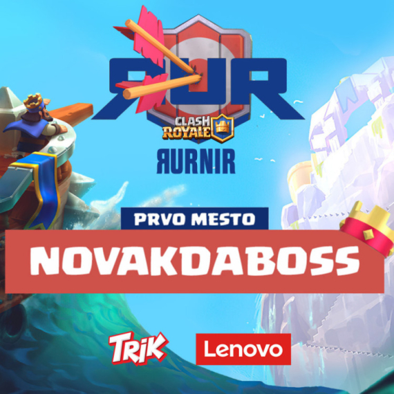 Ubedljiv do samog kraja: NovakDaBoss trijumfovao na RUR Clash Royale turniru!
