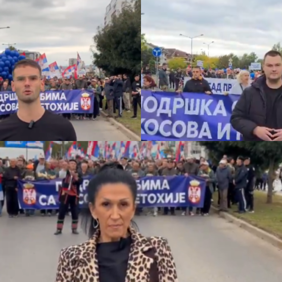 Srbija je protiv blokada: Želimo zemlju bez nasilja; Dosta je ugnjetavanja; Podrška sunarodnicima na KiM VIDEO
