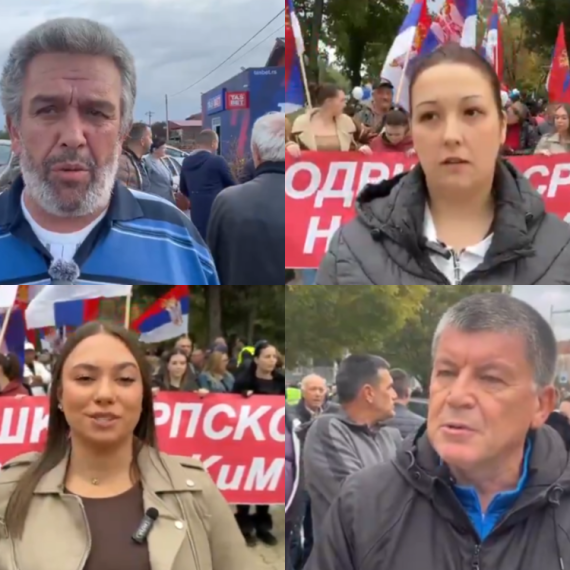 Veliki broj ljudi na ulicama Srbije: Snažne poruke podrške našem narodu na KiM VIDEO