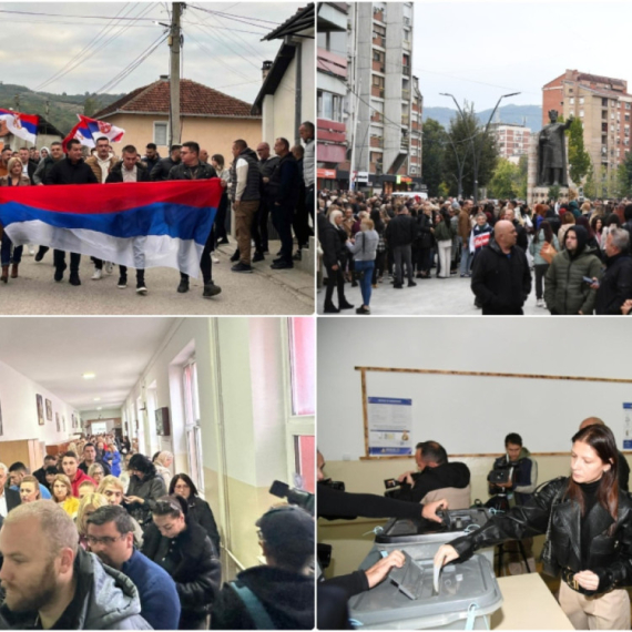 Local elections in Kosovo and Metohija: Huge crowds at polling stations; Serbs with tricolors head to vote