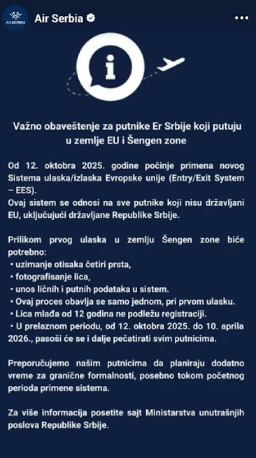 Oglasila se Er Srbija zbog novih pravila putovanja: Putnici, računajte na ovo FOTO
