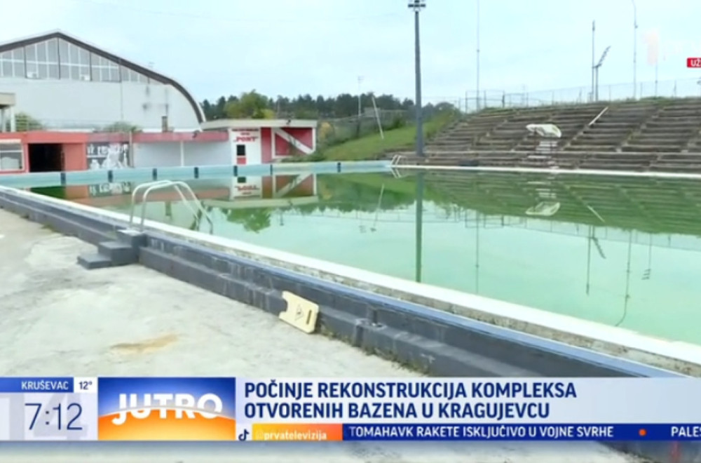 Počinje rekonstrukcija otvorenih bazena u Kragujevcu VIDEO