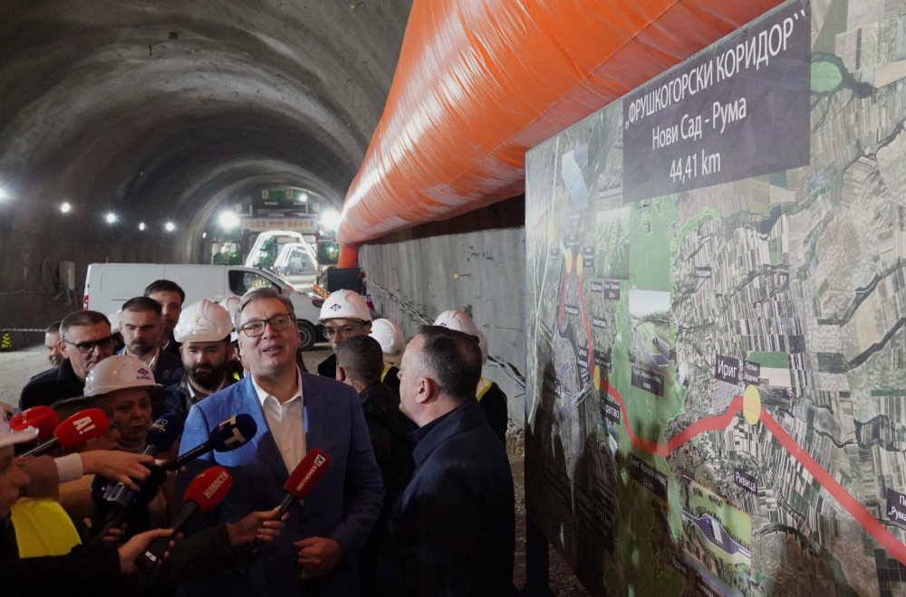 "Ovo je najduži tunel u Srbiji"; Vučić na "Iriškom vencu": Mačva i Srem biće ispresecani putevima FOTO/VIDEO
