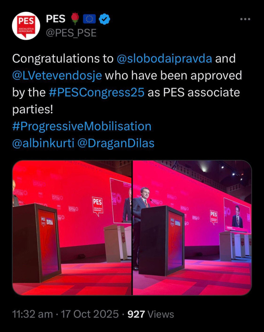 Đilas i Kurti u istoj porodici socijalista: Od danas i zvanično - sestrinske stranke FOTO