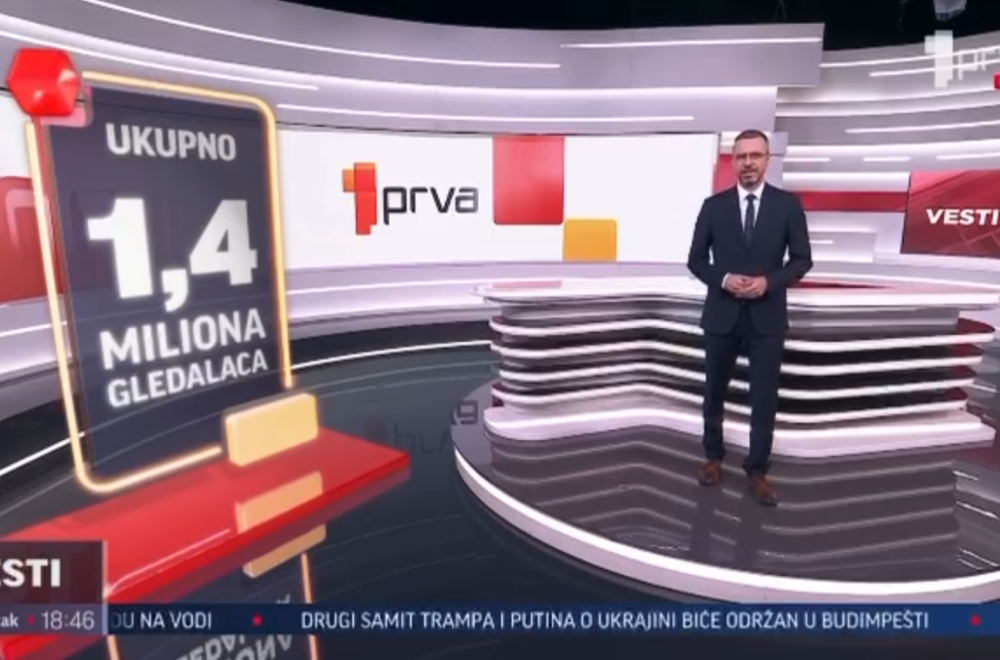 TV Prva je ponovo bila najgledanija nacionalna televizija u udarnom terminu VIDEO