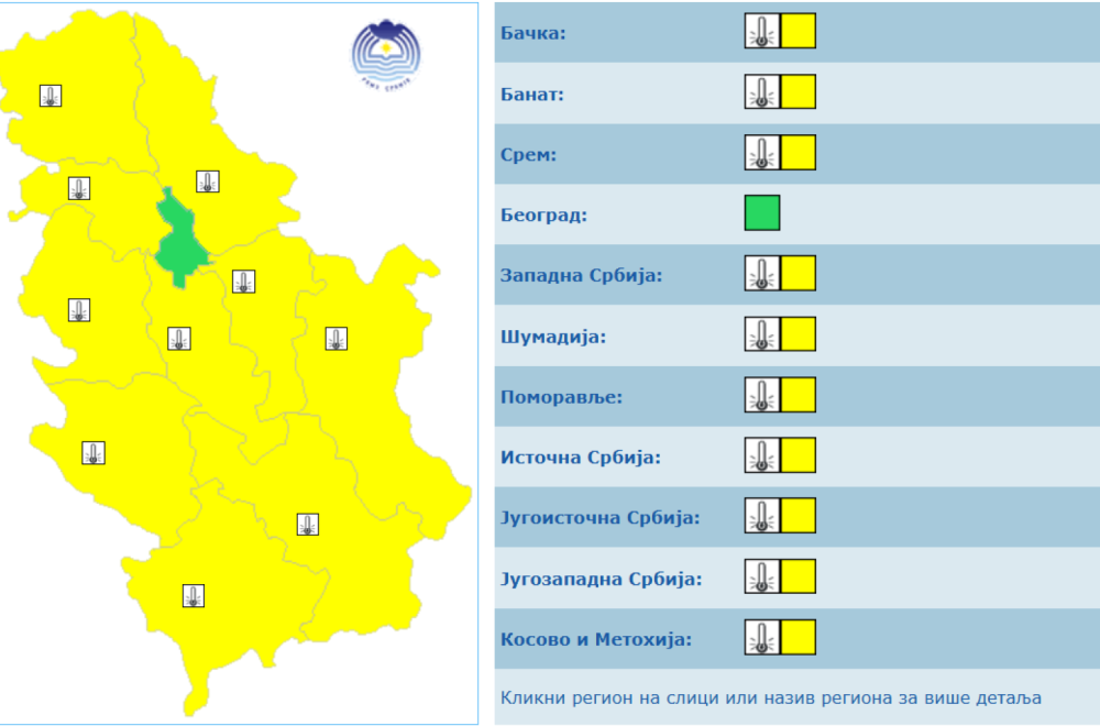 Ledena noć u Srbiji: Temperatura pada ispod nule; Na snazi žuti meteoalarm