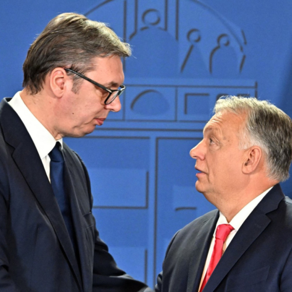 Vučić today in Hungary with Orbán