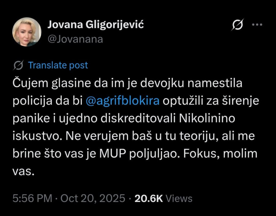 Georgiev: Maltretiranje studentkinje je izmišljeno; I Gligorijević tvrdi da je priča nameštena FOTO