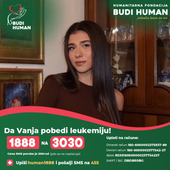 Da Vanja pobedi: Pošaljite 1888 na 3030