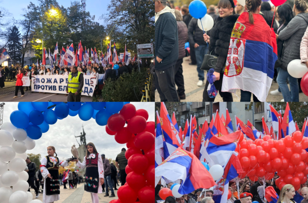 Ustali Požarevac, Kraljevo i Vranje; MUP: Skoro 40.000 okupljenih; Odjekivalo "Aco Srbine" FOTO/VIDEO