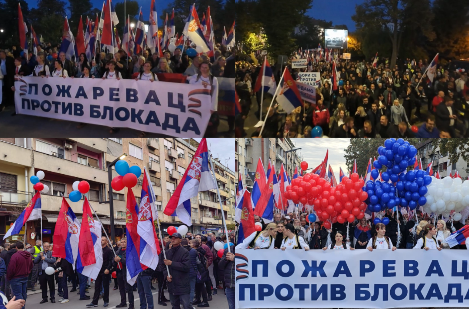 Veličanstveni prizori – snimak dronom na skupu građana u Požarevcu, vijorile se srpske trobojke VIDEO