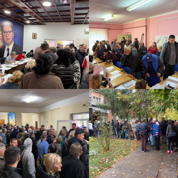 Velika podrška i redovi: Građani daju potpise za listu Aleksandra Vučića FOTO