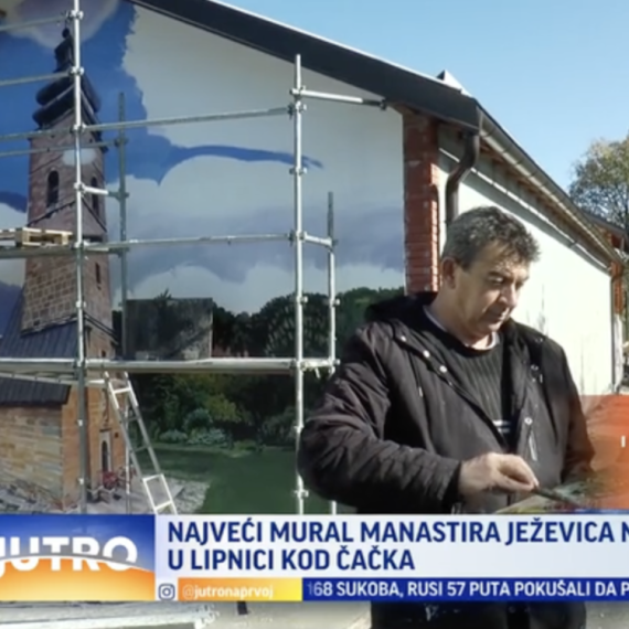 Najveći mural manastira Ježevica nastaje kod Čačka VIDEO