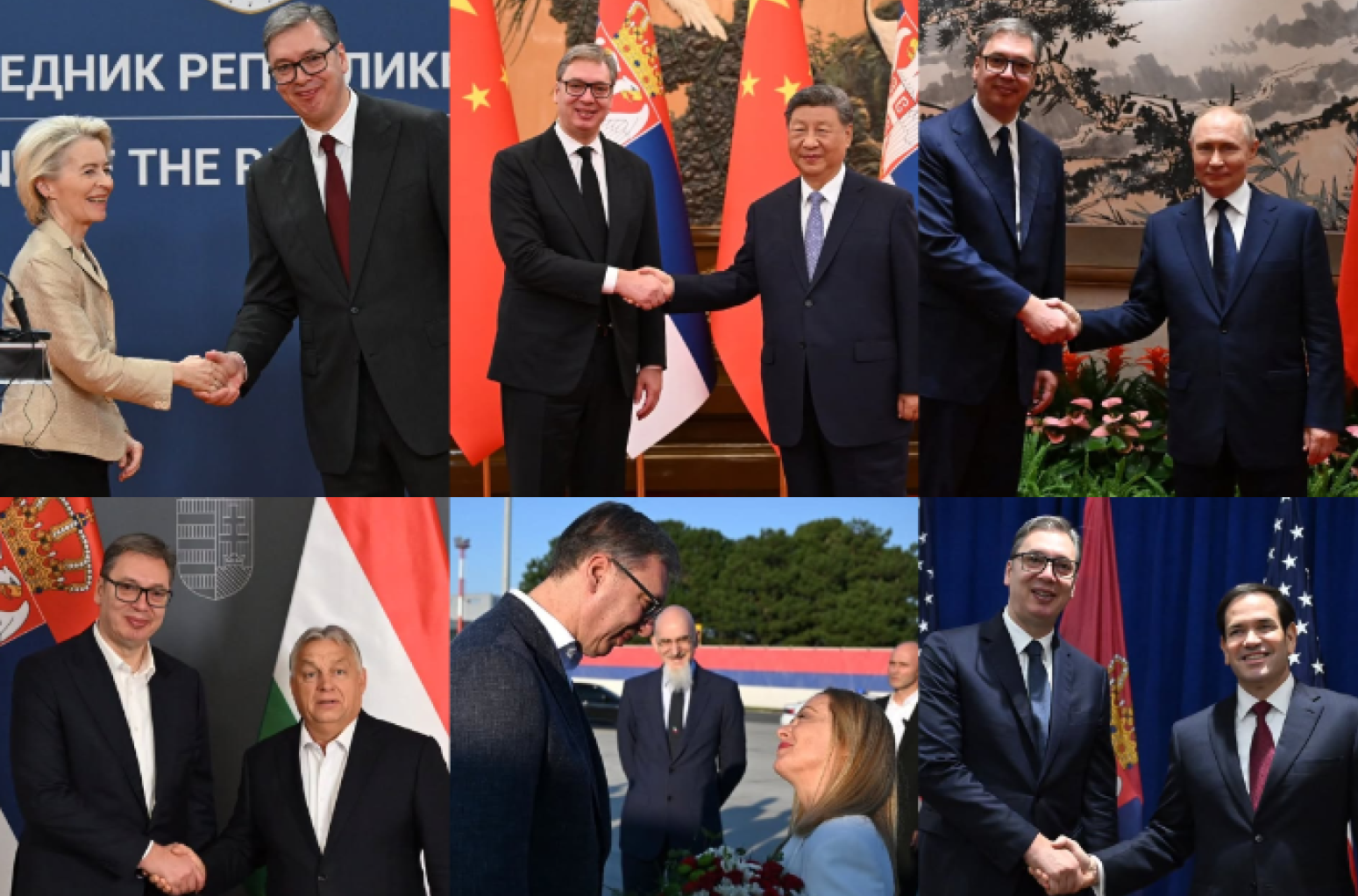Diplomatska ofanziva: Putin, Orban, Meloni, Si...; Dok jedni ruše, Vučić gradi i povezuje