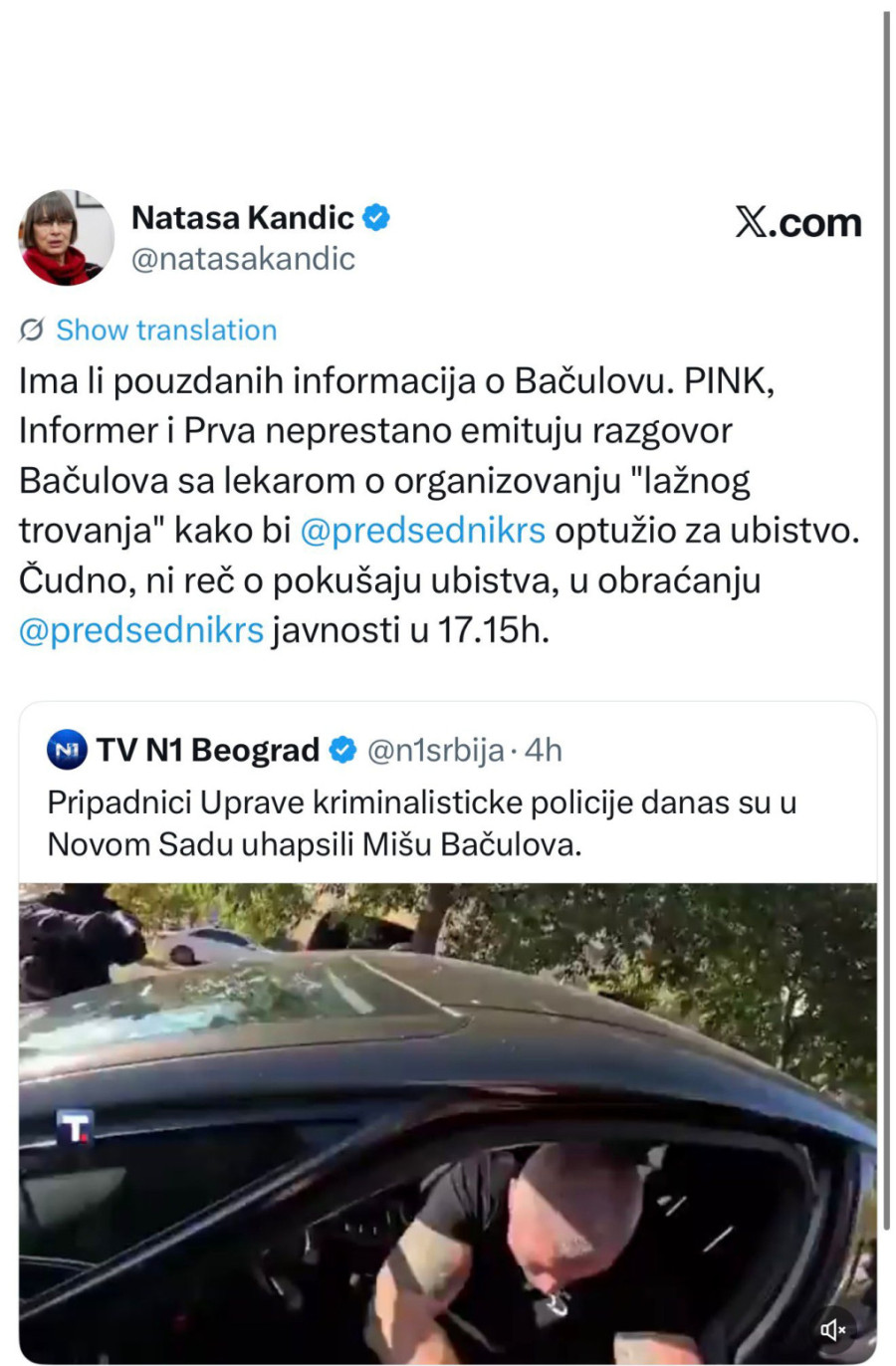 Sada je sve jasno: Nataša Kandić stala u odbranu Bačulova FOTO