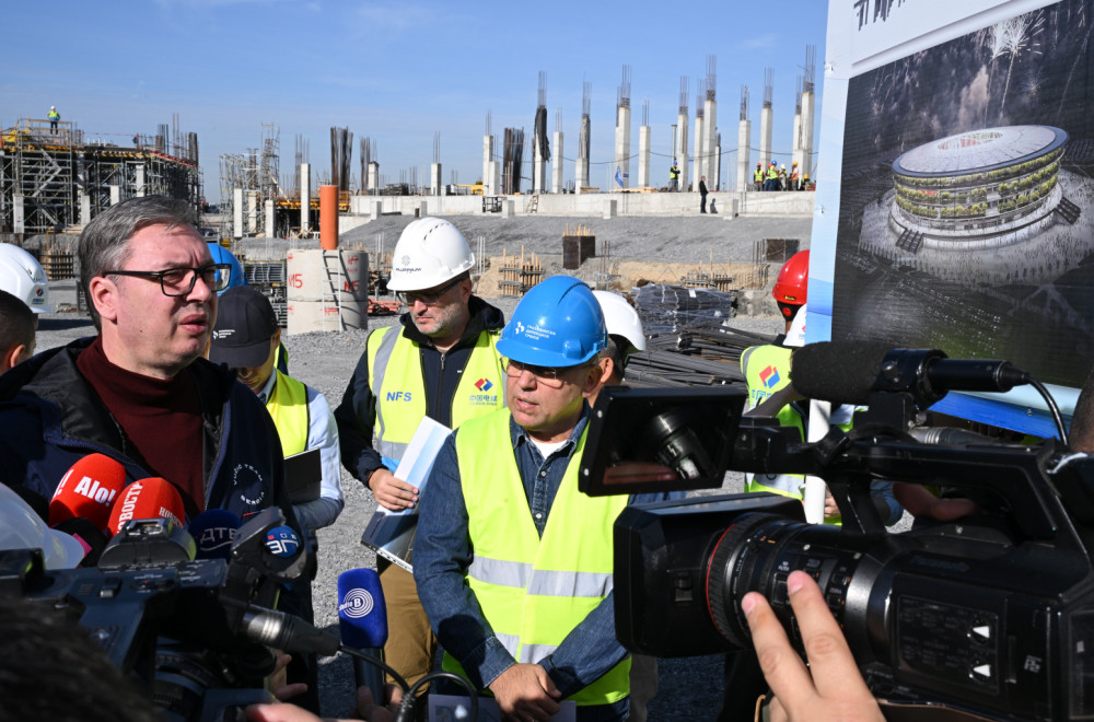 Vučić: Nacionalni stadion biće izgrađen do kraja februara 2027; 5.000 ljudi radi na gradilištu EXPO FOTO/VIDEO
