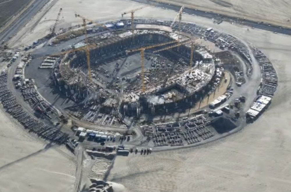 Pogledajte snimke drona kako izgleda gradilište Nacionalnog stadiona VIDEO