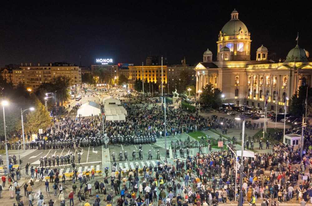 Student Luka Lalošević ispred građana protiv blokada: Nismo mi ti koji zloupotrebljavaju bol jedne majke